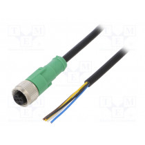SAC-5P-10,0-PVC/M12FS; Connection lead; M12; PIN: 5; straight; 10m; plug; 60VAC; 4A; 60VDC; PHOENIX CONTACT