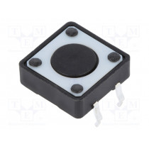 1437565-2; Switch: microswitch TACT; Pos: 2; SPST-NO; 0.05A/24VDC; Body: black; TE Connectivity 1437565-2; Switch: microswitch TACT; Pos: 2; SPST-NO; 0.05A/24VDC; Body: black; TE Connectivity