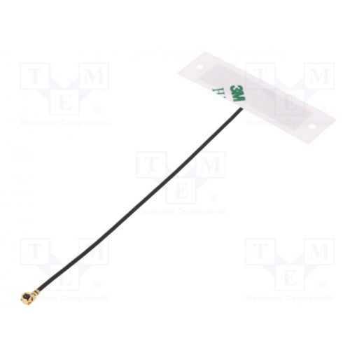 1461530100; Antenna; Bluetooth,WiFi,ZigBee; 4dBi; linear; 34.9x9x0.1mm; U.FL; MOLEX 1461530100; Antenna; Bluetooth,WiFi,ZigBee; 4dBi; linear; 34.9x9x0.1mm; U.FL; MOLEX