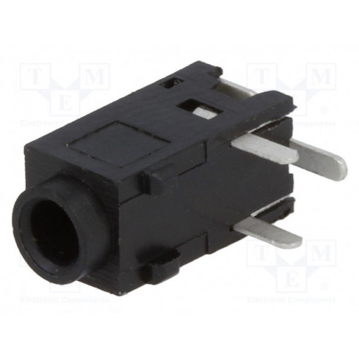 1501 05; Socket; Jack 2,5mm; female; stereo; ways: 3; angled 90°; on PCBs; LUMBERG