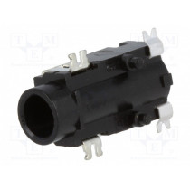 1503 02; Socket; Jack 3,5mm; female; stereo; ways: 3; horizontal; on PCBs; LUMBERG