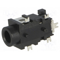 1503 03; Socket; Jack 3,5mm; female; stereo; ways: 3; horizontal; on PCBs; LUMBERG