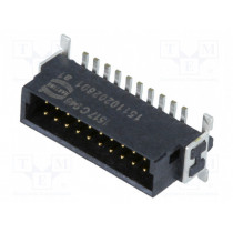 15110202601333; Connector: PCB to PCB; male; PIN: 20; 1.27mm; Series: har-flex; 2.3A; HARTING