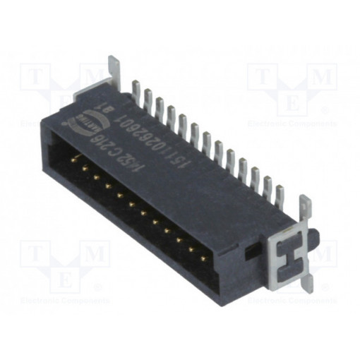 15110262601333; Connector: PCB to PCB; male; PIN: 26; 1.27mm; Series: har-flex; 2.3A; HARTING