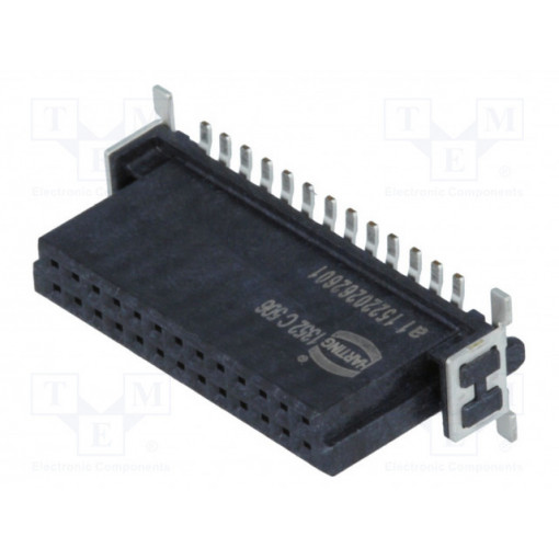 15220262601333; Connector: PCB to PCB; female; PIN: 26; 1.27mm; Series: har-flex; HARTING