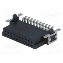 15250202601333; Connector: PCB to PCB; female; PIN: 20; 1.27mm; Series: har-flex; HARTING