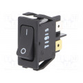 01552.3112-00; ROCKER; DPST; Pos: 2; OFF-ON; 16A/250VAC; black; IP40; none; 100mΩ; Marquardt