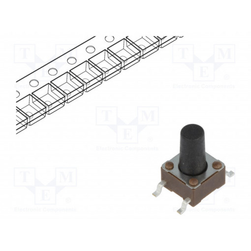 1571563-9; Microswitch TACT; SPST-NO; Pos: 2; 0.05A/24VDC; SMT; none; OFF-(ON); TE Connectivity