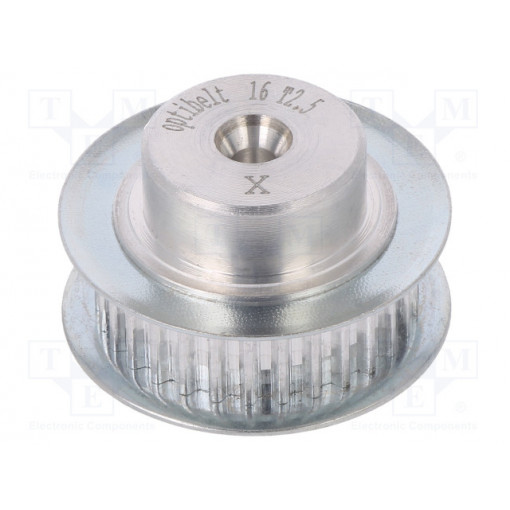 16 T2,5   48-000ZA; Belt pulley; T2.5; W: 4; 6mm; whell width: 16mm; Ø: 37.7mm; aluminium; OPTIBELT