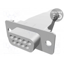 1658646-1; D-Sub; PIN: 9; female; Type: shielded,w/o contacts; Series: HDP-20; TE Connectivity