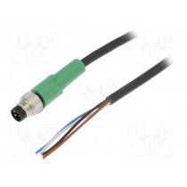 SAC-4P-M8MS/3,0-PUR; Connection lead; M8; PIN: 4; straight; 3m; plug; 30VAC; 4A; -25÷90°C; PHOENIX CONTACT