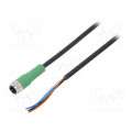 SAC-4P-5,0-PUR/M8FS; Connection lead; M8; PIN: 4; straight; 5m; plug; 30VAC; 4A; -25÷90°C; PHOENIX CONTACT