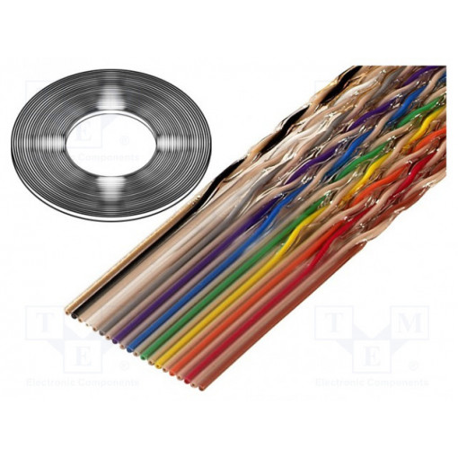1700/16 (100FT); Wire: ribbon; 1.27mm; stranded; Cu; 16x28AWG; unshielded; PVC; 49V; 3M GCS