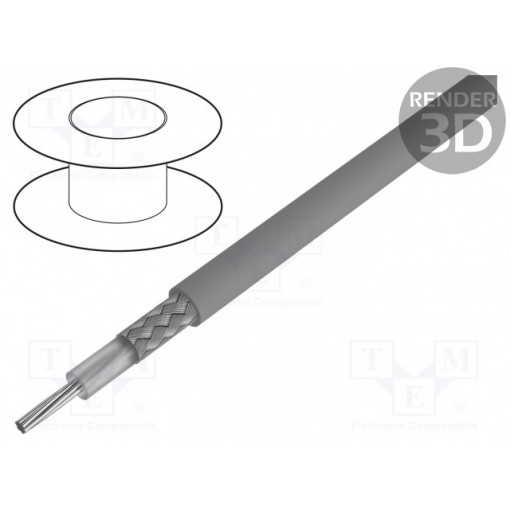 1703 SL005; Wire: microphone cable; 1x24AWG; dark grey; Cu,tinned; PVC; 30,5m; ALPHA WIRE 1703 SL005; Wire: microphone cable; 1x24AWG; dark grey; Cu,tinned; PVC; 30,5m; ALPHA WIRE