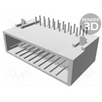 178308-2; Socket; wire-board; male; Dynamic D-3100D; 3.81mm; PIN: 20; 250V; TE Connectivity