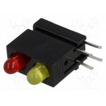 1801.1831; LED; in housing; red,yellow; 3mm; No.of diodes: 2; 20mA; 60°; MENTOR 1801.1831; LED; in housing; red,yellow; 3mm; No.of diodes: 2; 20mA; 60°; MENTOR