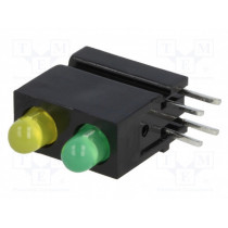 1801.2131; LED; in housing; green,yellow; 3mm; No.of diodes: 2; 20mA; MENTOR 1801.2131; LED; in housing; green,yellow; 3mm; No.of diodes: 2; 20mA; MENTOR