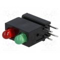 1801.2831; LED; in housing; red,green; 3mm; No.of diodes: 2; 20mA; MENTOR
