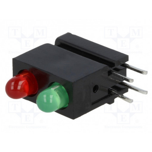 1801.2831; LED; in housing; red,green; 3mm; No.of diodes: 2; 20mA; MENTOR