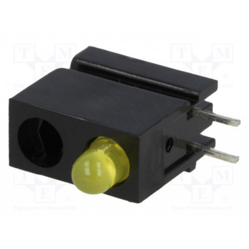 1801.7033; LED; in housing; yellow; 3mm; No.of diodes: 1; 20mA; 60°; 1.2÷4mcd; MENTOR