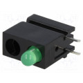 1801.8031; LED; in housing; green; 3mm; No.of diodes: 1; 20mA; 40°; 10÷20mcd; MENTOR