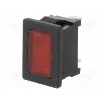 01807.1102-01; Indicator: with neon lamp; flat; red; 230VAC; Cutout: 19.2x12.9mm; Marquardt 01807.1102-01; Indicator: with neon lamp; flat; red; 230VAC; Cutout: 19.2x12.9mm; Marquardt