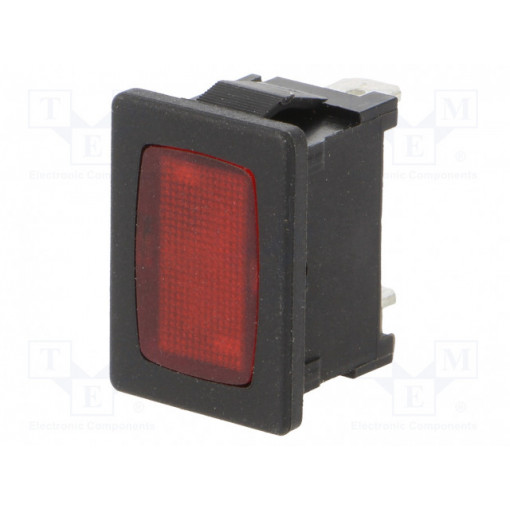 01807.1102-01; Indicator: with neon lamp; flat; red; 230VAC; Cutout: 19.2x12.9mm; Marquardt