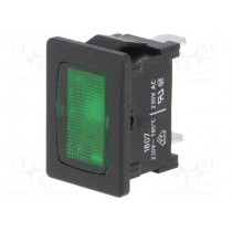 01807.1108-01; Indicator: with neon lamp; flat; green; 230VAC; plastic; Marquardt