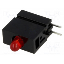 1808.2031; LED; in housing; red; 3mm; No.of diodes: 1; 20mA; Lens: diffused,red; MENTOR