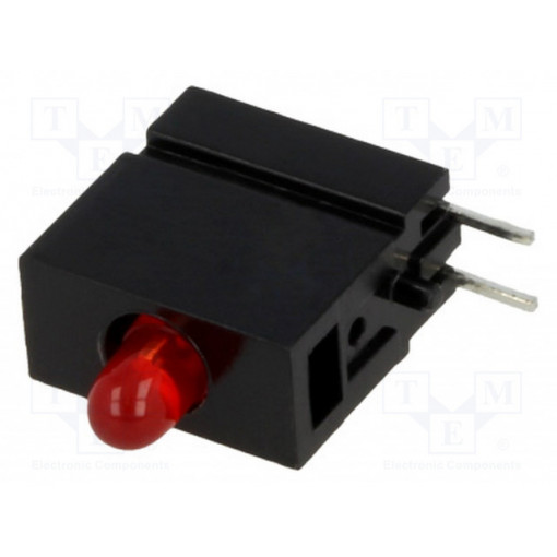 1808.2031; LED; in housing; red; 3mm; No.of diodes: 1; 20mA; Lens: diffused,red; MENTOR