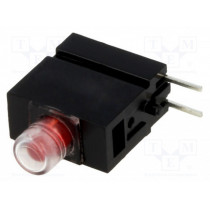 1808.2035; LED; in housing; red; 3mm; No.of diodes: 1; 20mA; Lens: diffused,red; MENTOR