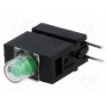 1808.8035; LED; in housing; green; 3mm; No.of diodes: 1; 20mA; 40°; 10÷20mcd; MENTOR