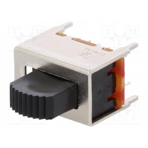 1825264-1; Switch: slide; Pos: 2; 4PDT; 0.3A/125VAC; 0.05A/24VDC; Illumin: none; TE Connectivity