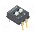 1825360-1; Switch: DIP-SWITCH; Pos: 2; SPST; 0.1A/24VDC; Illumin: none; 50mΩ; TE Connectivity