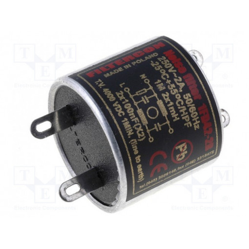 1FD42-2R; Filter: anti-interference; mains; 100nF; 1mH; Ioper.max: 2A; 250V; FILTERCON 1FD42-2R; Filter: anti-interference; mains; 100nF; 1mH; Ioper.max: 2A; 250V; FILTERCON
