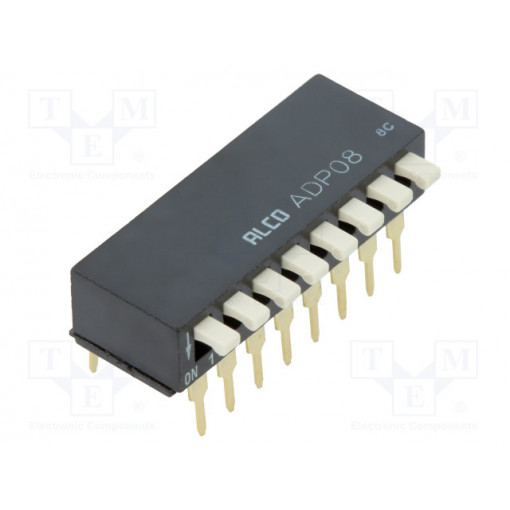 2-1571999-6; Switch: DIP-SWITCH; Pos: 2; SPST; 0.1A/24VDC; Illumin: none; 50mΩ; TE Connectivity