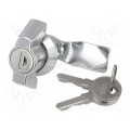 2.PM18.001-21; Lock; zinc and aluminium alloy; 21mm; chromium; Key code: 1333; ROZTOCZE
