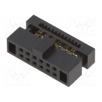 20021444-00012T4LF; Plug; pin strips; Minitek127; female; PIN: 12; straight; 1.27mm; IDC; AMPHENOL