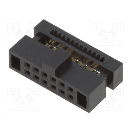 20021444-00012T4LF; Plug; pin strips; Minitek127; female; PIN: 12; straight; 1.27mm; IDC; AMPHENOL