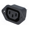 2108-CQ; Connector: AC supply; socket; female; 10A; 250VAC; IEC 60320; CANAL ELECTRONIC