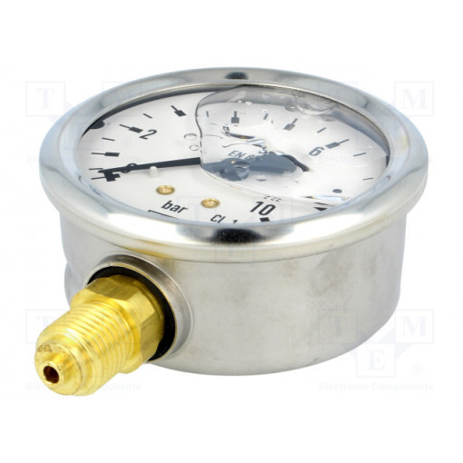 7526508; Manometer; 0÷10 bar; Class: 1,6; 63mm; Thread: G 1/4 B; WIKA