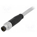 21348000481010; Connector: M8; male; PIN: 4; straight; with lead; plug; 1m; PVC; HARTING