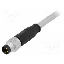 21348000481010; Connector: M8; male; PIN: 4; straight; with lead; plug; 1m; PVC; HARTING