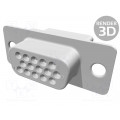 216164-1; D-Sub HD; PIN: 15; female; for cable; Type: w/o contacts; TE Connectivity 216164-1; D-Sub HD; PIN: 15; female; for cable; Type: w/o contacts; TE Connectivity