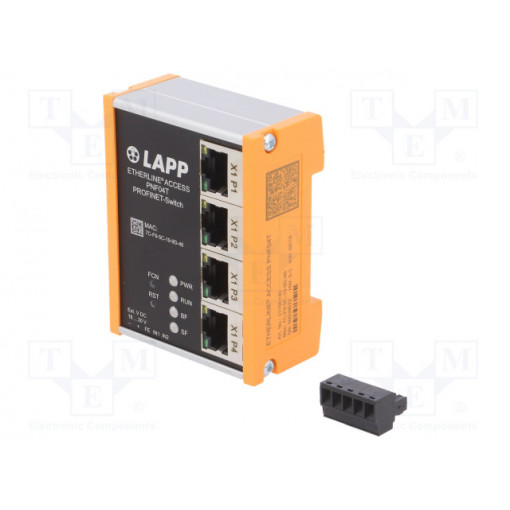 PNF04T; Industrial module: switch Ethernet; managed; Number of ports: 4; LAPP KABEL