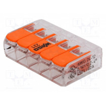 221-415; Installation quick splice; 221; spring clamp; 0.2÷4mm2; 450V; 32A; WAGO 221-415; Installation quick splice; 221; spring clamp; 0.2÷4mm2; 450V; 32A; WAGO