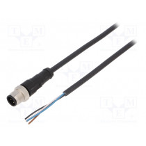 AB-C4-M12MS-2,0PUR; Connection lead; M12; PIN: 4; straight; 2m; plug; 250VAC; 4A; 250VDC; LAPP KABEL