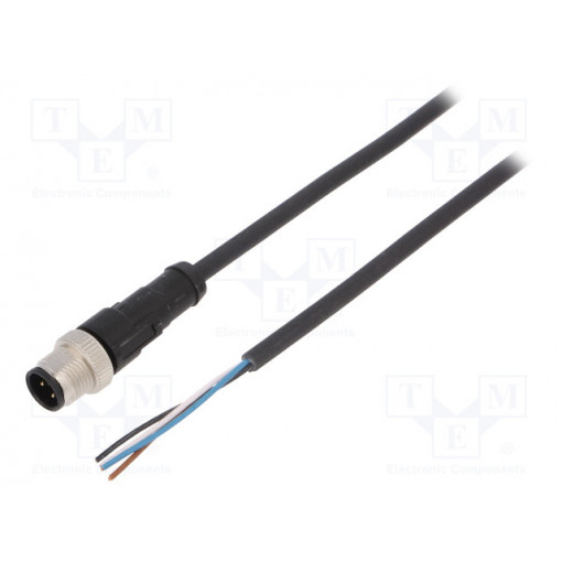 AB-C4-M12MS-2,0PUR; Connection lead; M12; PIN: 4; straight; 2m; plug; 250VAC; 4A; 250VDC; LAPP KABEL
