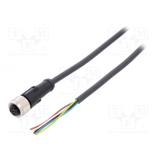 AB-C5-5,0PUR-M12FS; Connection lead; M12; PIN: 5; straight; 5m; plug; 60VAC; 4A; -25÷80°C; LAPP KABEL