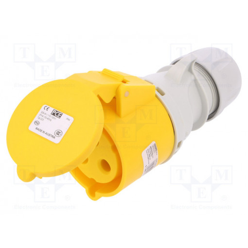 223-4; Connector: AC supply; plug; female; 32A; 110VAC; IP44; Layout: 2P+PE; PCE